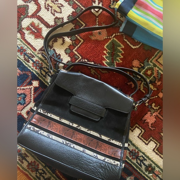 Sam Edelman Suede & Leather Purse with shoulder strap and handle. NWT - Picture 1 of 7